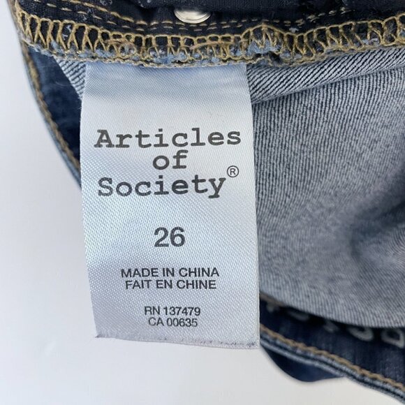 Articles of Society Women's Skinny Jeans Medium Wash Stretch size 26 - Picture 7 of 9